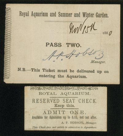 Két jegy a Royal Aquariumba alkotó: English School
