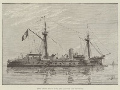 A francia haditengerészet típusai, a Duguesclin páncélhajó (metszet) alkotó: English School