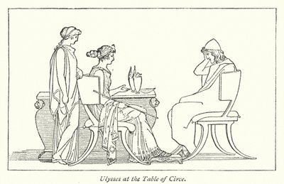 Ulysses a Circe asztalánál (litho) alkotó: English School