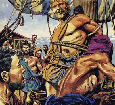 Ulysses megparancsolta a legénységnek, hogy kössék kezét-lábát az árbochoz alkotó: English School