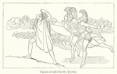 Ulysses megrémül a kísértetektől (litho) alkotó: English School
