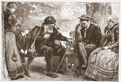 A hársfák alatt, illusztráció James Aitken Wylie (1808-1890) A protestantizmus története című könyvéből, pub. 1878 alkotó: English School