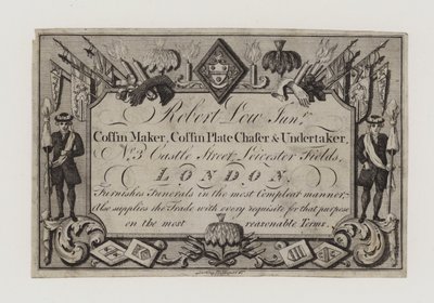 Undertakers, Robert Low Junior, kereskedelmi kártya alkotó: English School