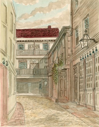 Azonosítatlan épületek, London (wc papíron) alkotó: English School