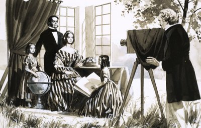 Azonosítatlan család fényképezése alkotó: English School