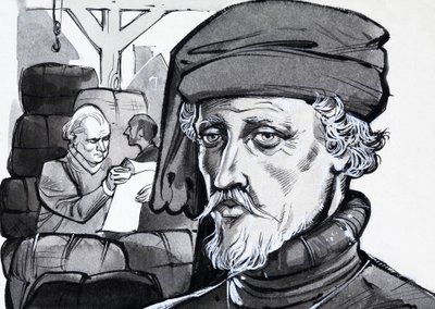 A kereskedő azonosítatlan portréja alkotó: English School
