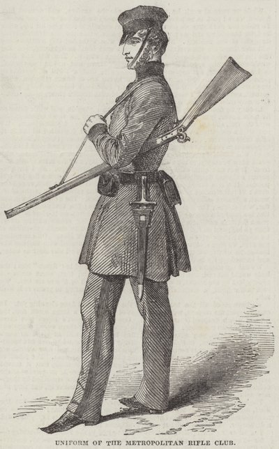 A Metropolitan Rifle Club egyenruha (metszet) alkotó: English School