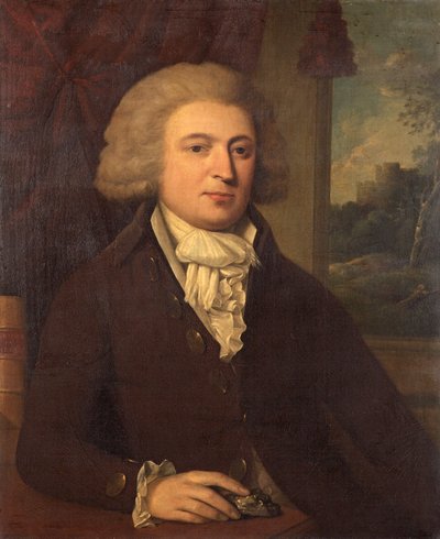 Ismeretlen úriember ásványi mintával, 1790 körül alkotó: English School