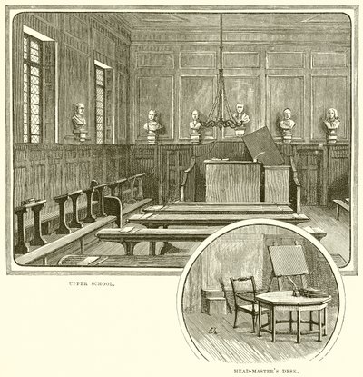 Felső Iskola. Head-Masters Desk alkotó: English School