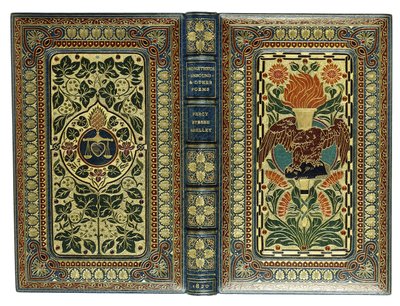 Felső és alsó borítók sassal, fáklyával, szívvel, pikkelyekkel és virágmintákkal, 1820 alkotó: English School