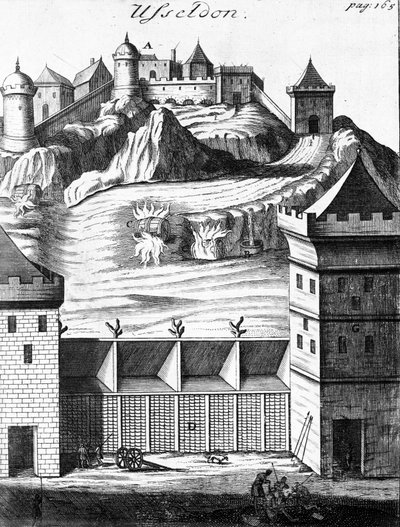 Usseldon, „Julius Caesar galliai háborúiról és a Pompeiussal folytatott polgárháborúról szóló kommentárjainak” illusztrációja, Martin Bladen angolra fordította, 1706-ban jelent meg. alkotó: English School