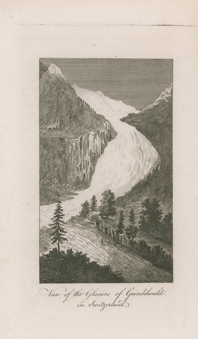Kilátás Grindelwald gleccsereire alkotó: English School