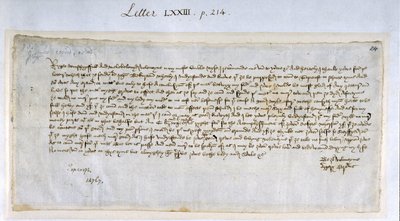 Margery Brews Valentin-levele John Paston III-nak, 1477. február (toll és tinta papíron) alkotó: English School