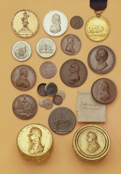 Különféle érmek Lord Nelson admirálishoz, 1798-1805 (fém) alkotó: English School