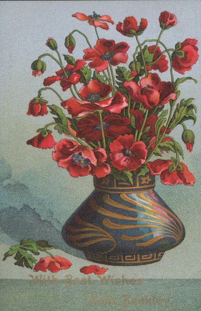 Váza mákból (chromolitho) alkotó: English School