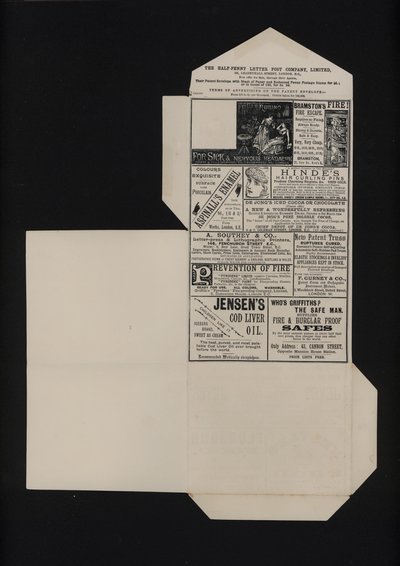 Viktoriánus félpennys levélpapír (litho) alkotó: English School