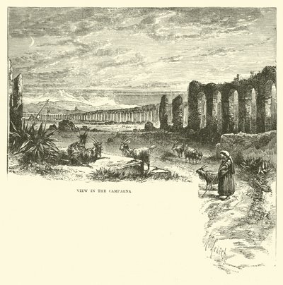 Kilátás a Campagna-ban alkotó: English School