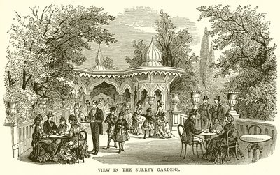 Kilátás a Surrey Gardensre alkotó: English School
