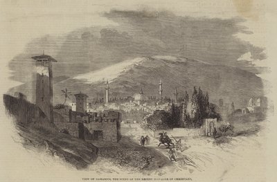 Kilátás Damaszkuszra, a keresztények legutóbbi mészárlásának színhelyére alkotó: English School