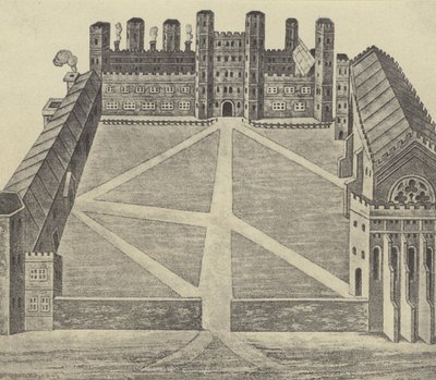 Eton látképe, 1622 (mélynyomás) alkotó: English School