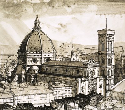 Firenze látképe alkotó: English School