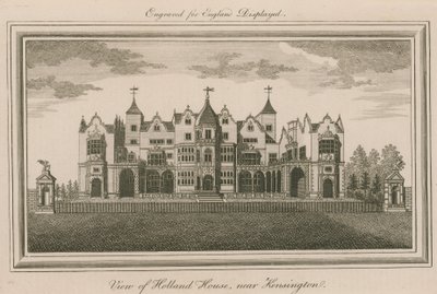 Kilátás a Holland House-ra, Kensington közelében alkotó: English School
