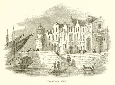 Leith látképe, 1650-ben alkotó: English School