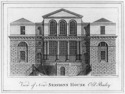 Kilátás a New Sessions House Old Bailey-re alkotó: English School