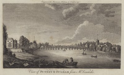 Putney és Fulham képe Vanneck úrról (metszet) alkotó: English School