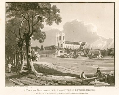 Westminster kilátása a Tothill Fieldsről alkotó: English School