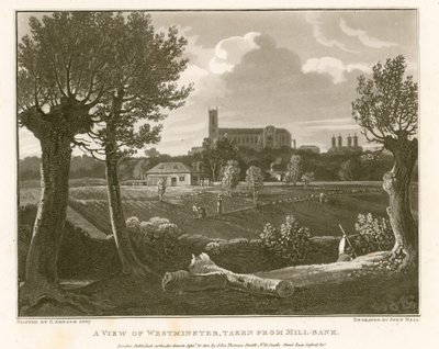 Westminster kilátása a Millbankból alkotó: English School