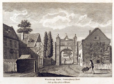 Kilátás a Wincheap-kapura, 1784 alkotó: English School