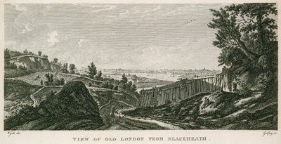 Kilátás a régi Londonra Blackheathből alkotó: English School