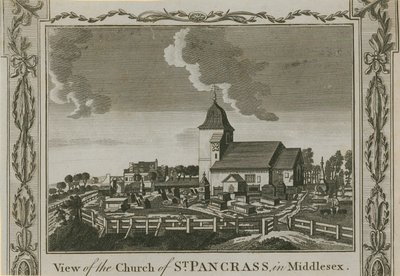 Ansicht der Kirche von St. Pancras von English School