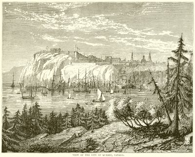 Kilátás a kanadai Quebec városára alkotó: English School
