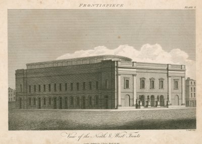 Kilátás a londoni Drury Lane Színház északi és nyugati frontjára alkotó: English School