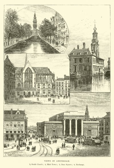 Kilátás Amszterdamban alkotó: English School