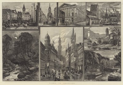 Kilátás Bradfordban (metszet) alkotó: English School