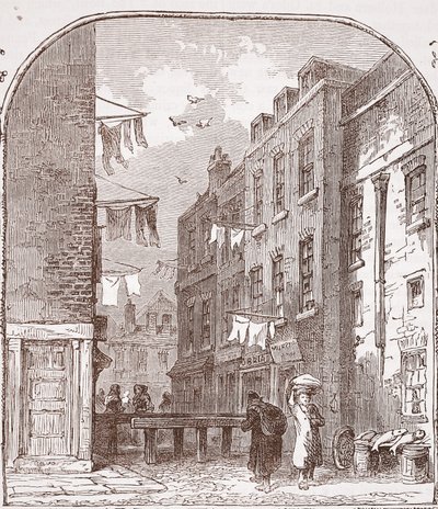 Kilátás a Rookery-ből, St. Giles-ben alkotó: English School