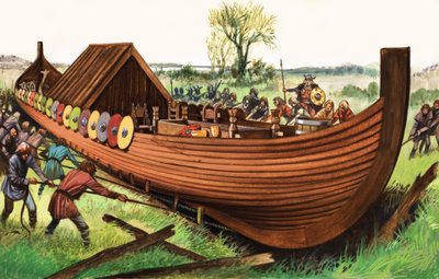 Viking hosszú-hajó alkotó: English School