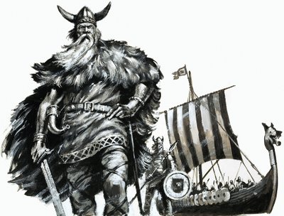 Viking és longship alkotó: English School