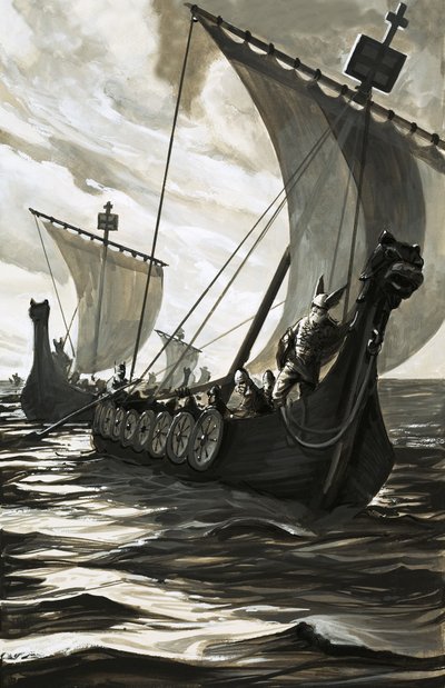 Viking hosszúhajók alkotó: English School