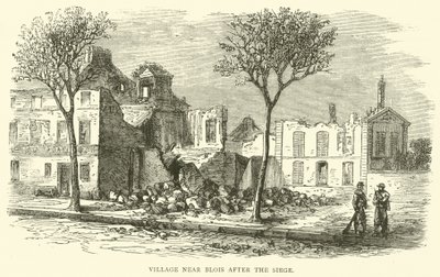 Falu Blois közelében az ostrom után, 1870 decemberében alkotó: English School