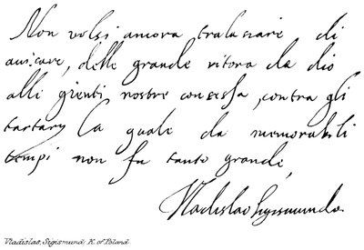 Vladislas, Zsigmond, K lengyel alkotó: English School