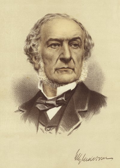W E Gladstone alkotó: English School