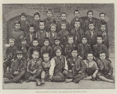 Waifs and Strays of London, Nyersanyag az iskolaszékhez (metszet) alkotó: English School