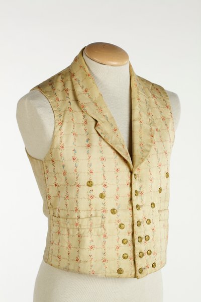 Virágmintás mellény, 1855 (gyapjú) alkotó: English School