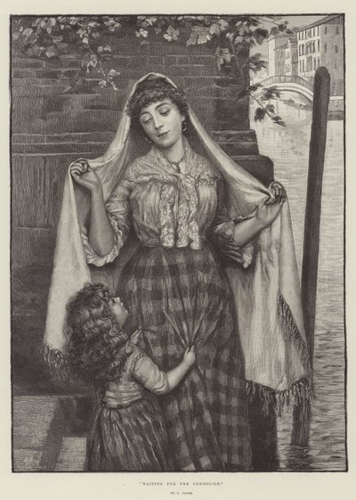 Várva a gondolierre (metszet) alkotó: English School