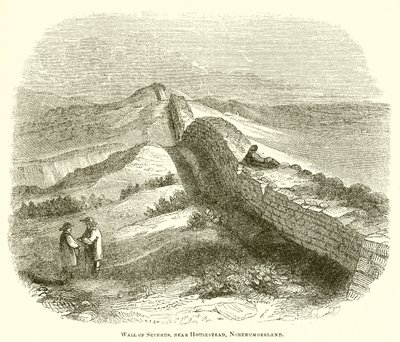 Perselus fala, Housestead közelében, Northumberlandben alkotó: English School