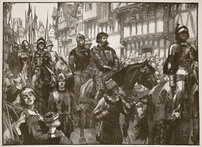 Wallace úton a Westminster Hall felé, illusztráció a Cassells Illustrated History of Englandből (szépia fotó) alkotó: English School